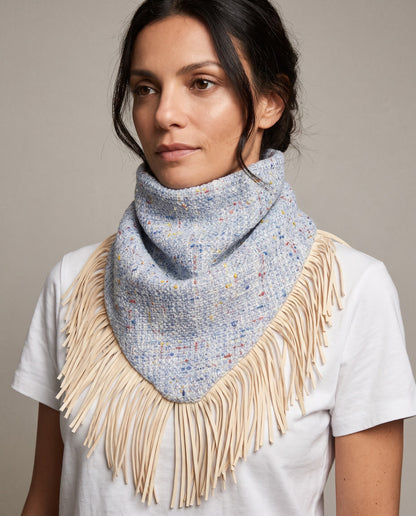 Sciarpa azzurro melange